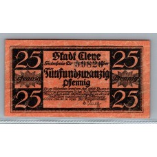 ALEMANIA 1920 BILLETE DEL ESTADO DE ELENE 25 Pfennig